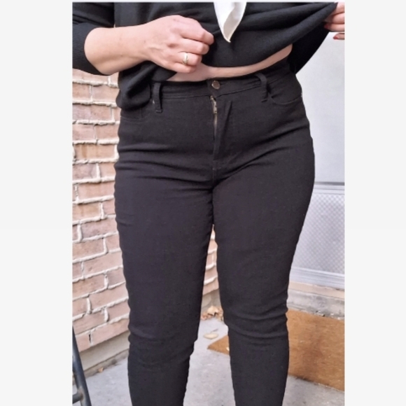 Size 32 Long Banana Republic Mid Rise Skinny Black Jeans - Picture 4 of 16